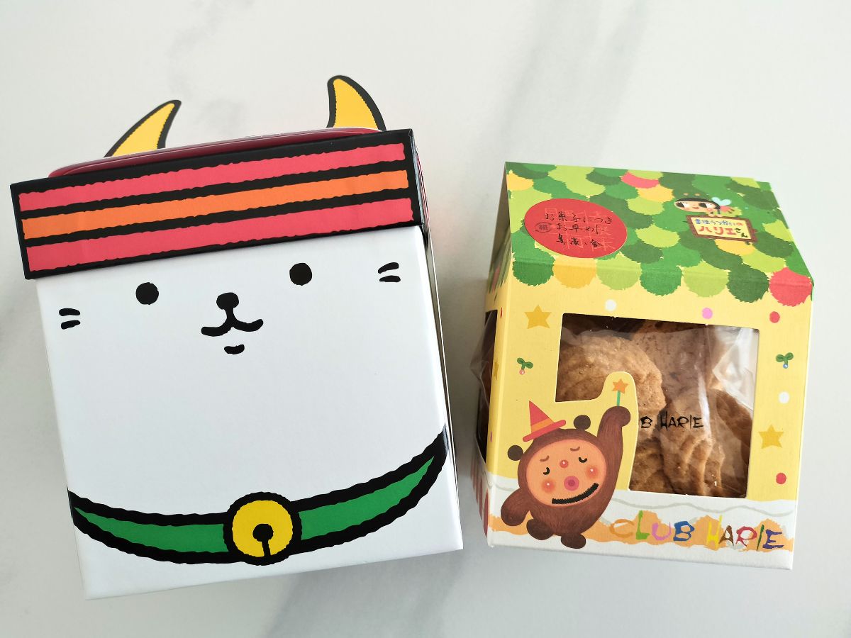 クラブハリエのミニバームセットと焼き菓子セットの紹介。ひこにゃん生誕20の特別感。